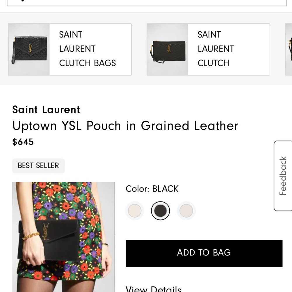 Uptown YSL clutch